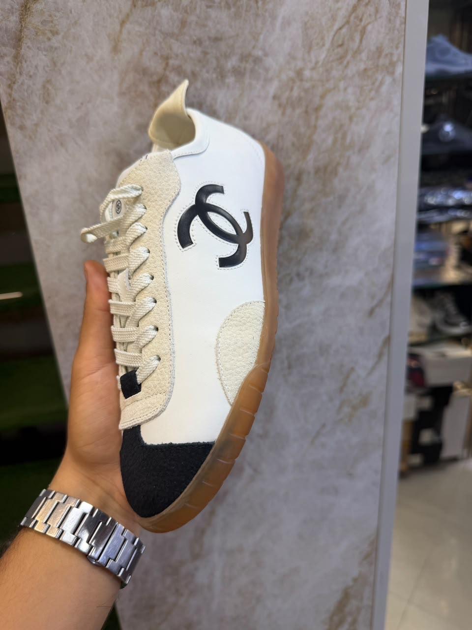 Sneakers CC · Blanc & crème