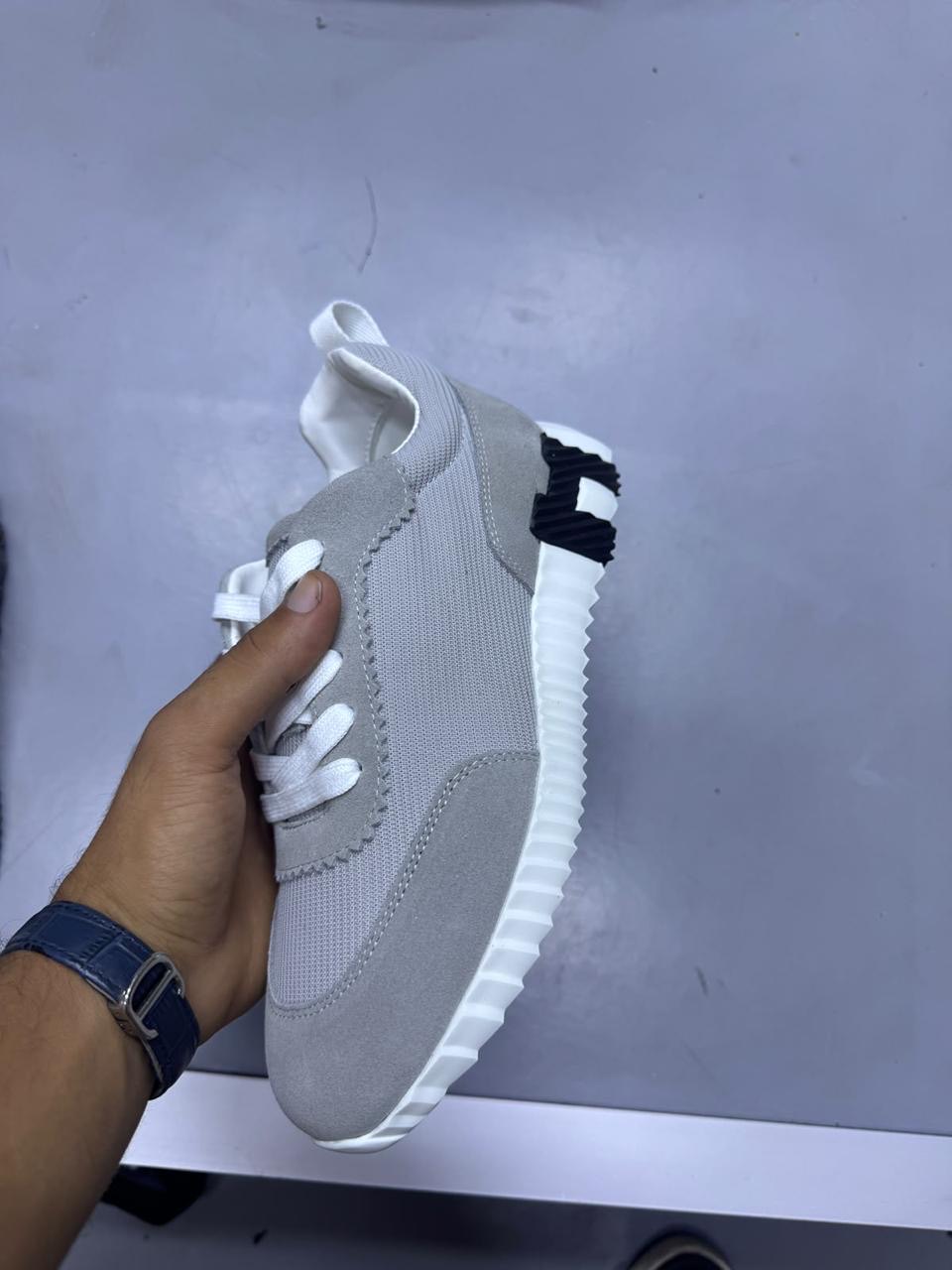 Sneakers en maille · Gris clair